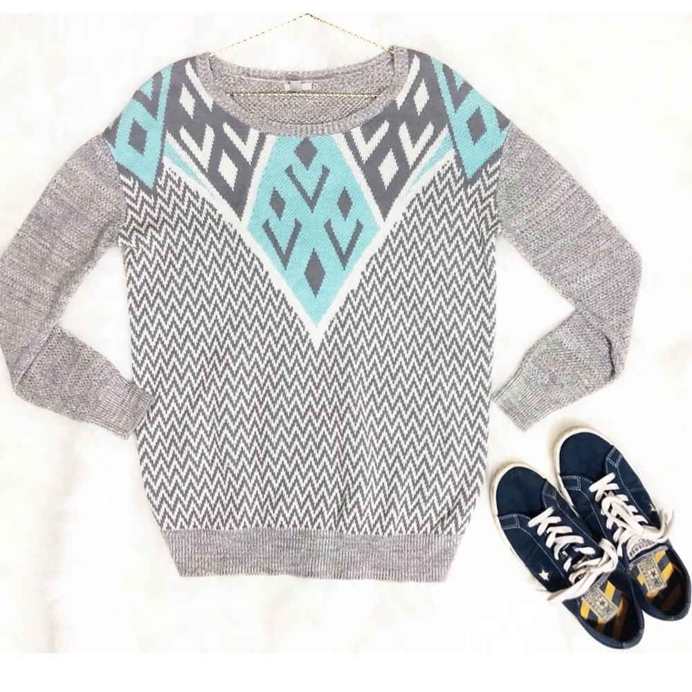 Urban Outfitters Ecoté Tribal Chevron Sweater Sz M